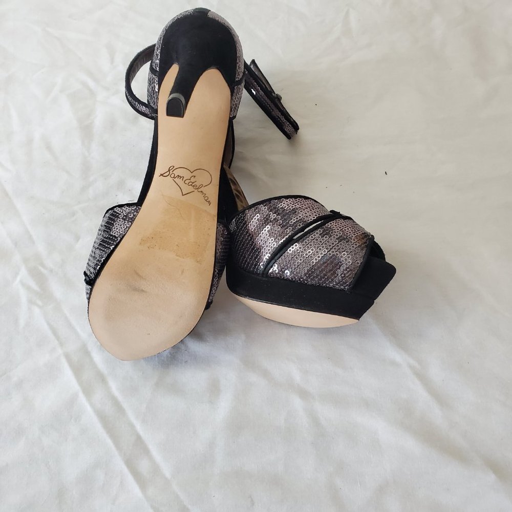 Sam Edelman Sequin Heels Woman's 7.5M - Picture 4 of 4